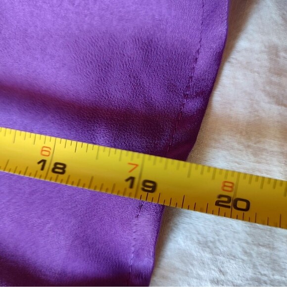 Purple Satin Wrap Blouse XXL - Picture 8 of 8